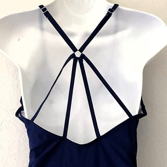 NEW RUFFLE STRAPPY BACK ONE PIECE SWIMSUIT - Picture 8 of 9